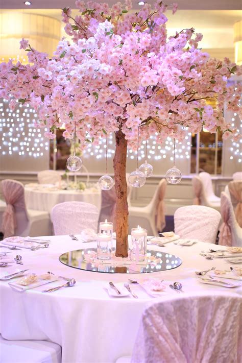 cherry blossom decorations party|cherry blossom tree table centerpieces.